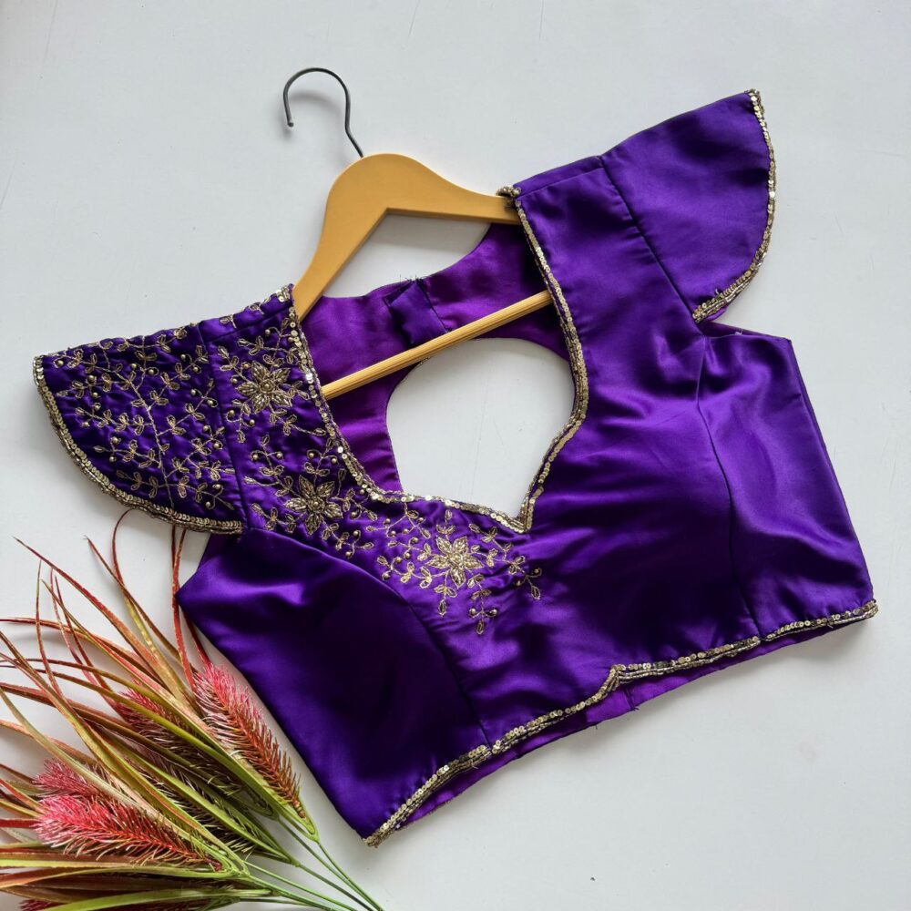Silk Golden Handwork Festival Blouse