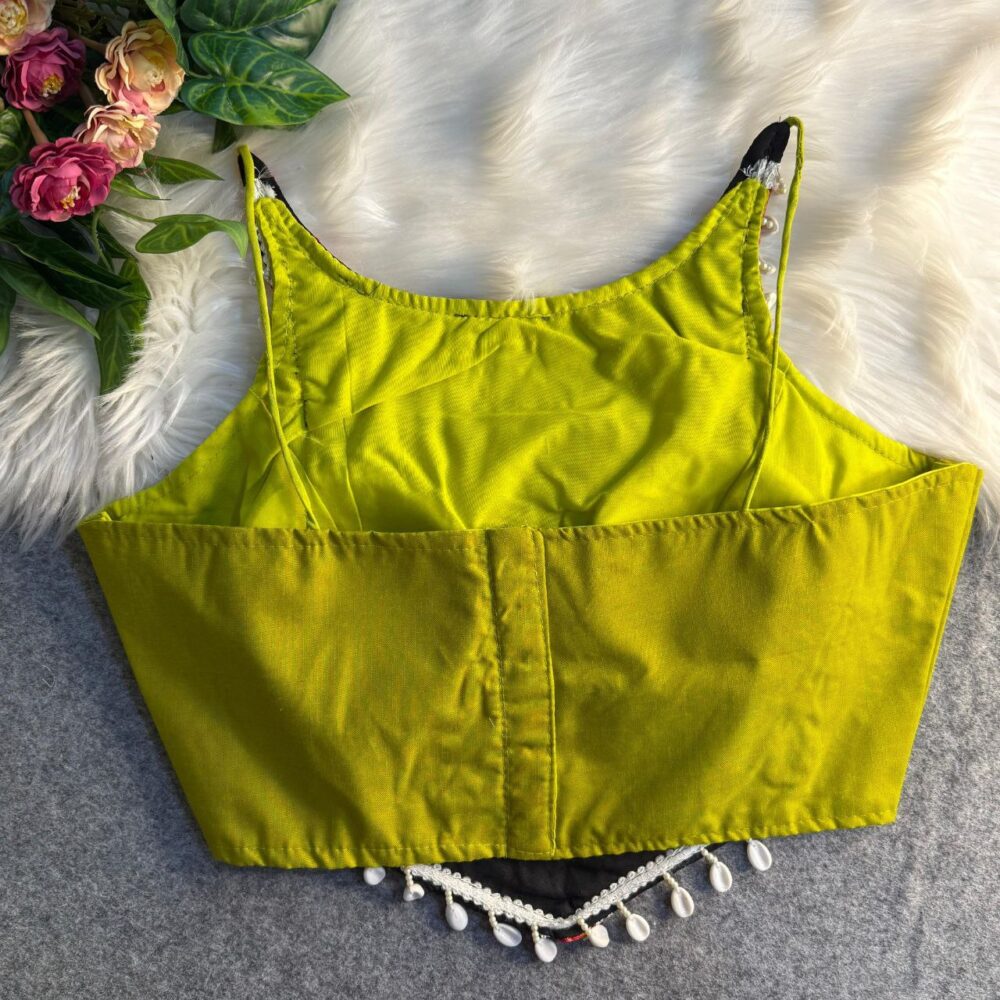 Rayon Cotton Spaghetti Style Blouse - Image 2