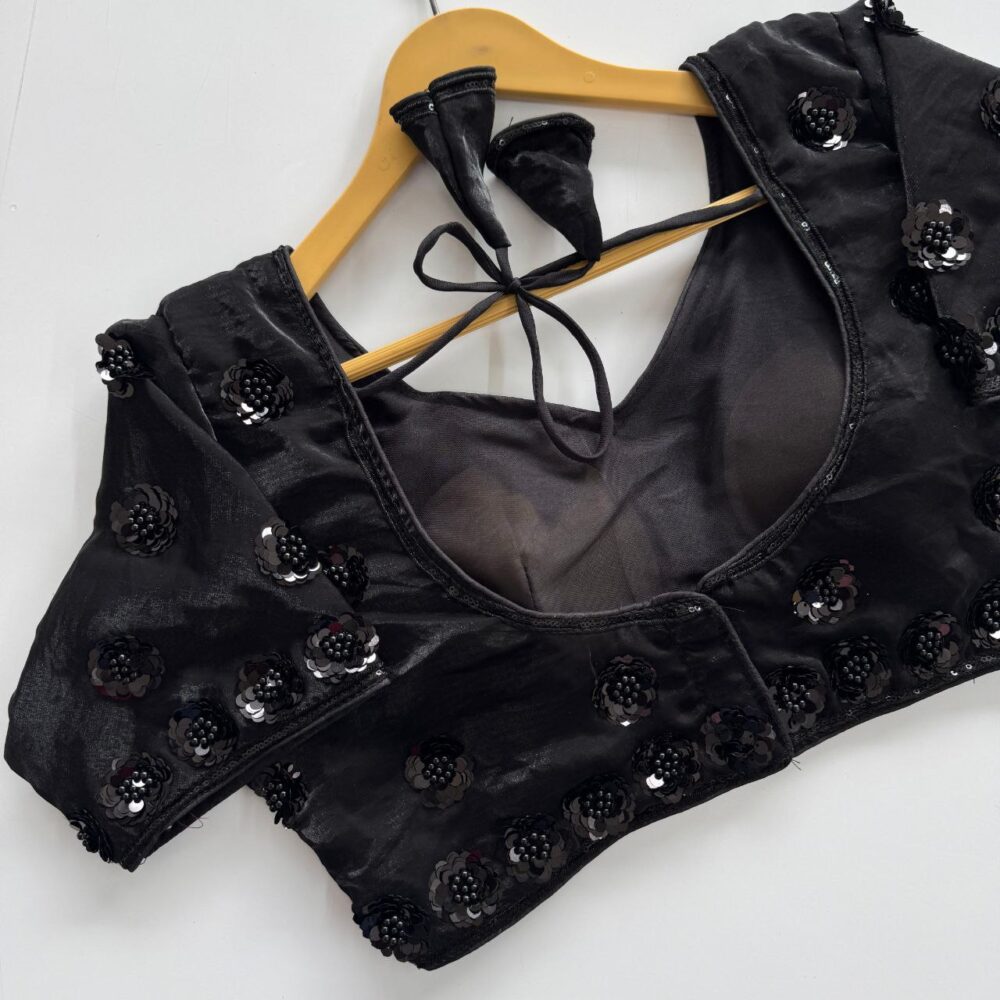 Space Silk Beautiful Hand Work All Over Desginer Blouse - Image 2