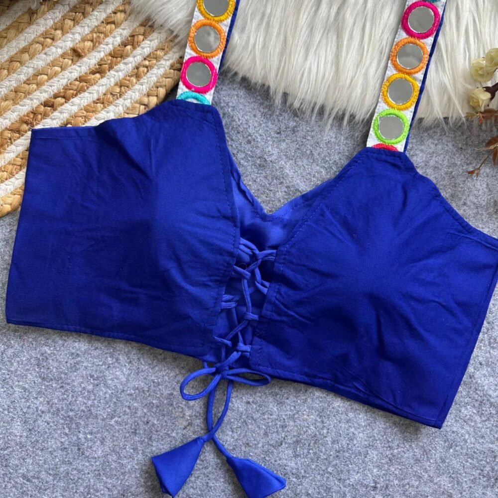 Navratri Special Spaghetti Style Mirror Work Blouse - Image 3