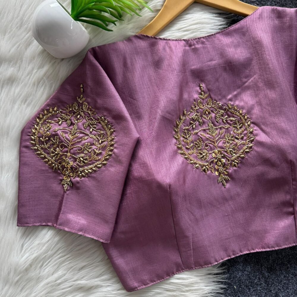 Silk Hand Work Bollywood Designer Blouse Collection - Image 4