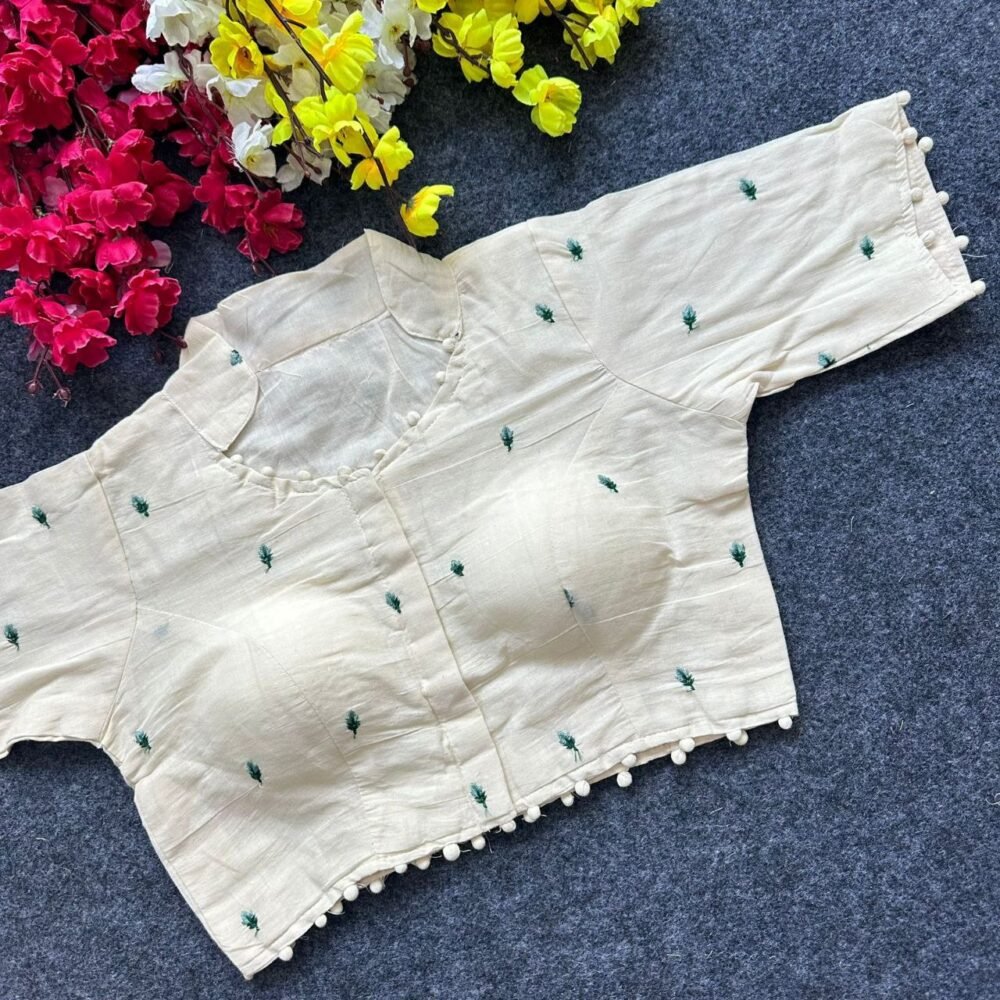 Pure Camric Khadi Cotton Effortless Style Blouse