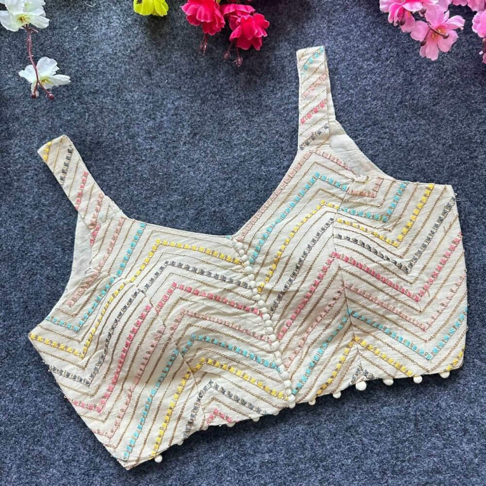 Khadi Cotton Sleeveless Dyeable Blouse