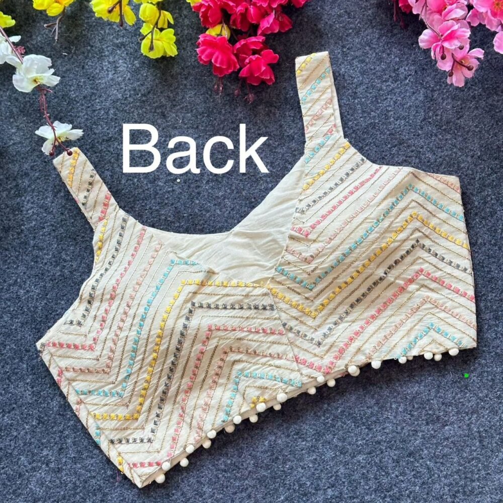 Khadi Cotton Sleeveless Dyeable Blouse - Image 2