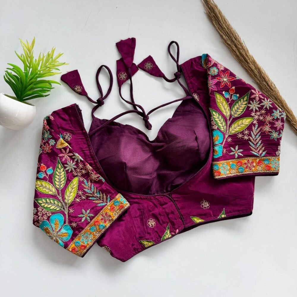 Silk Flower Print Festival Blouse Collection - Image 2