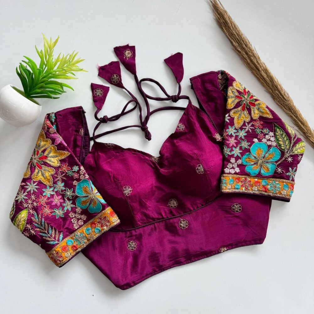 Silk Flower Print Festival Blouse Collection