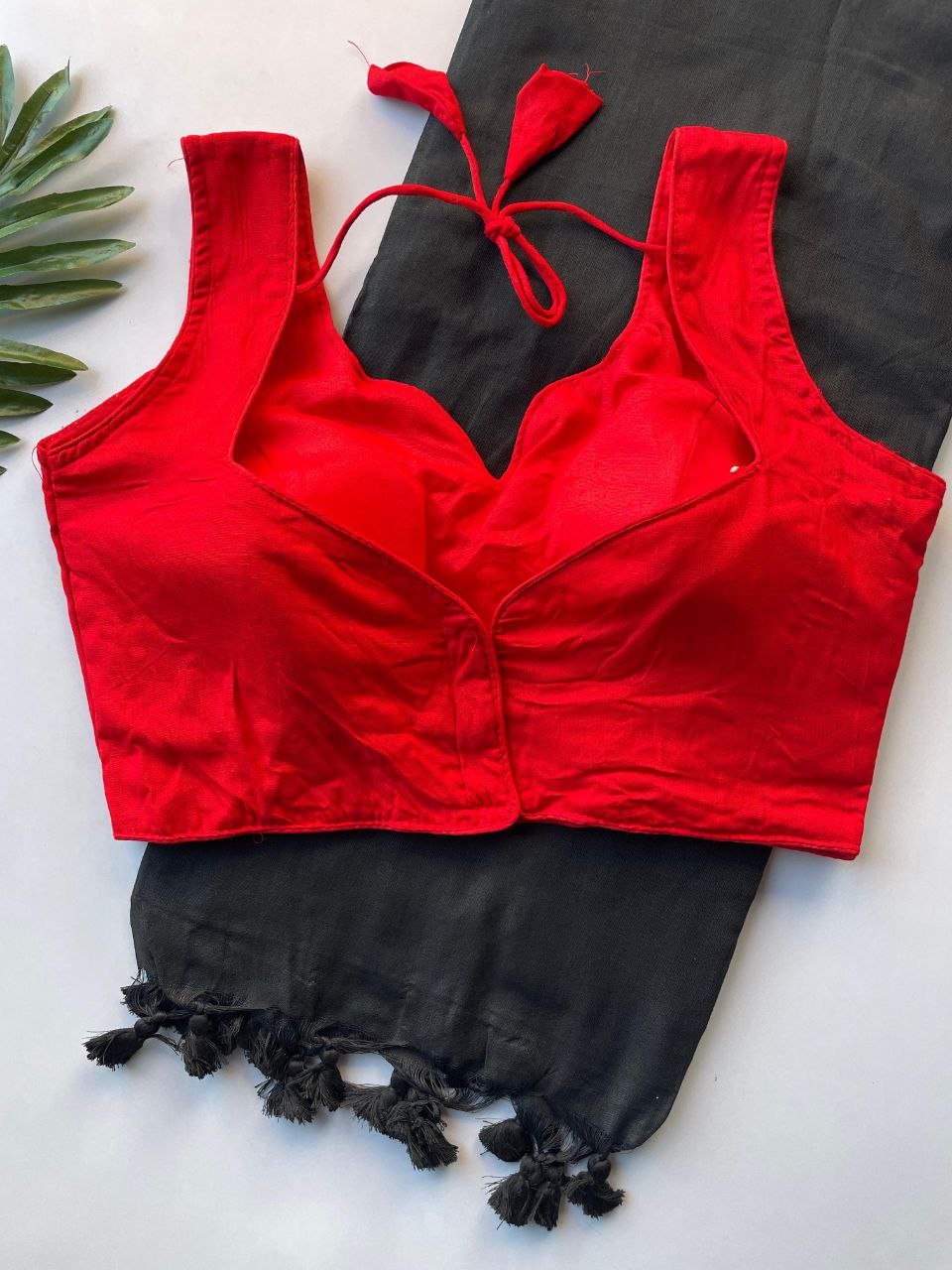 Khadi Cotton Saree with Rayon Blouse - Image 3