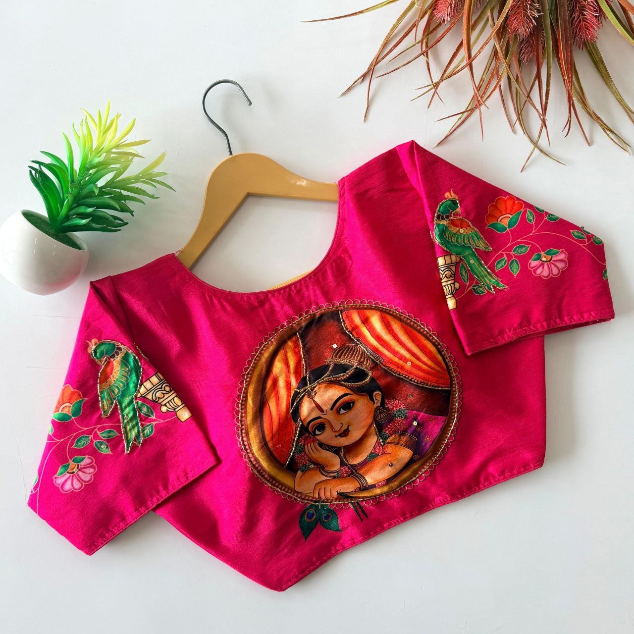 Elegant Silk With Handcrafted Design Blouse