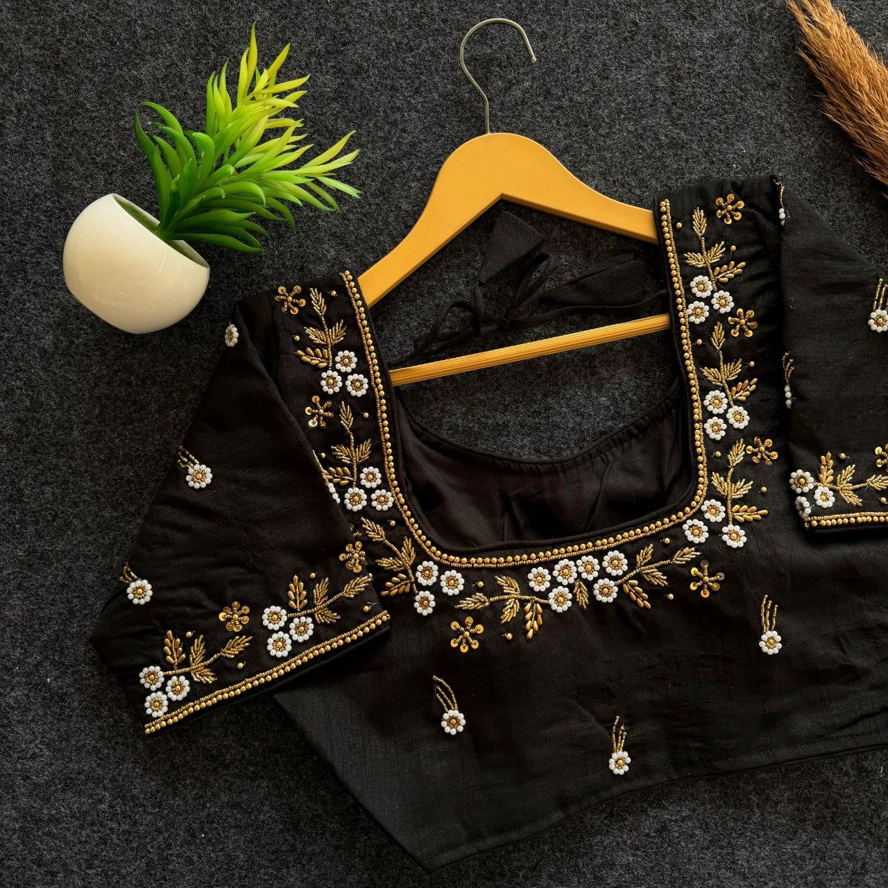 Silvi Silk Designer Handwork Blouse - Image 5