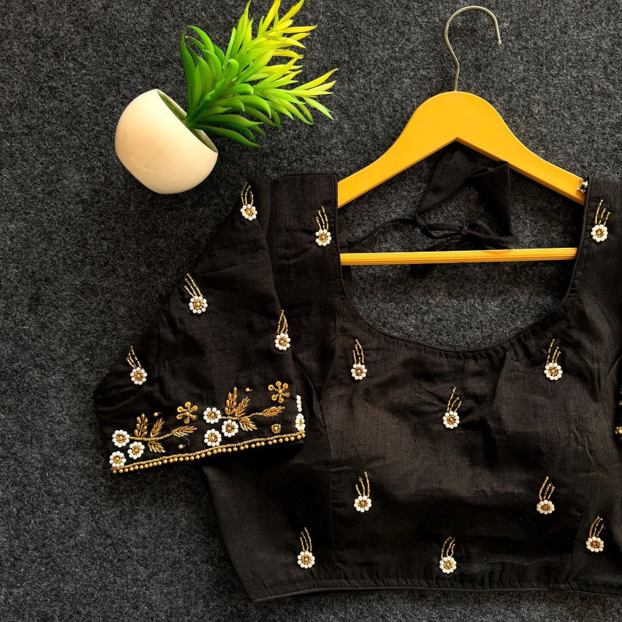 Silvi Silk Designer Handwork Blouse - Image 4