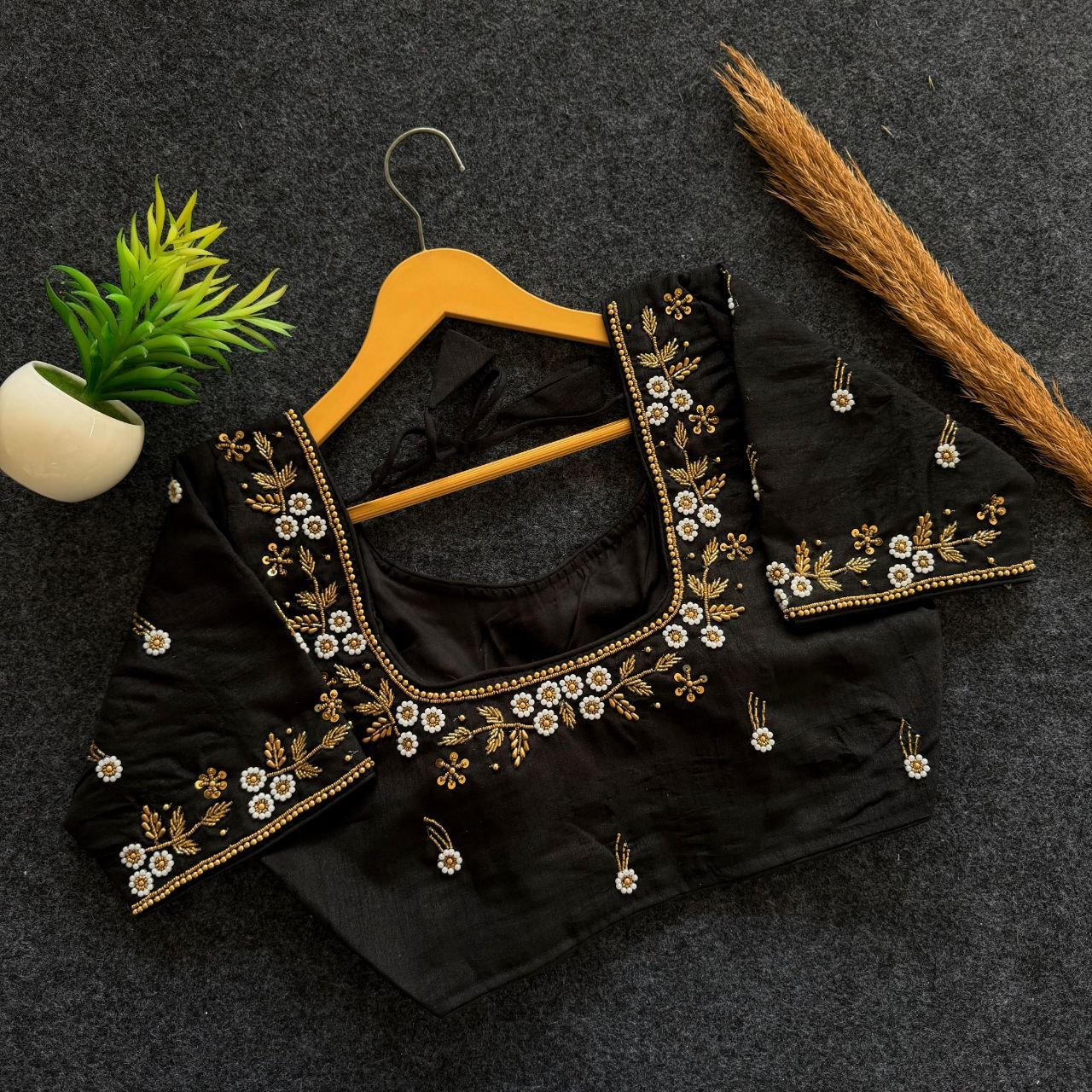 Silvi Silk Designer Handwork Blouse - Image 2