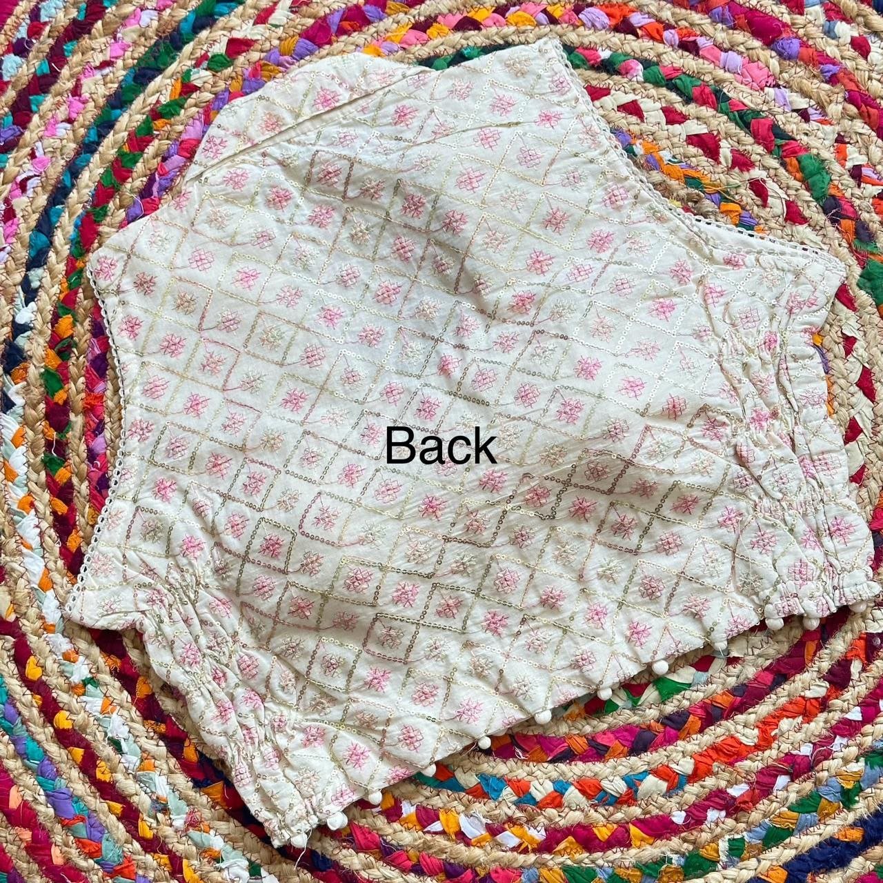 Stretchable Khadi Cotton Designer Blouse - Image 2