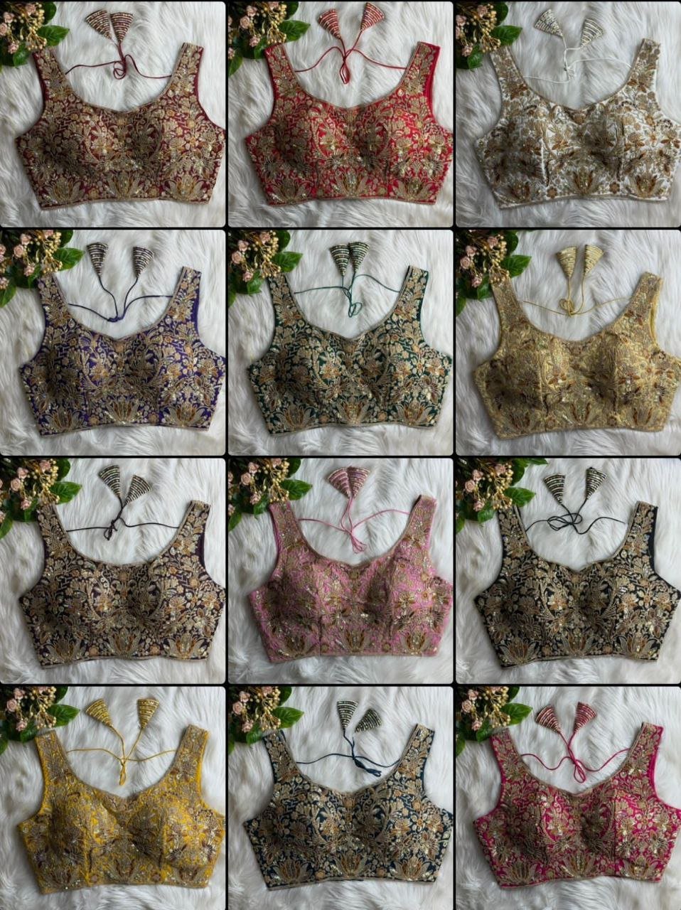 Heavy Pure Soft Roman Silk With Tricot Fuising Bridal Blouse - Image 3