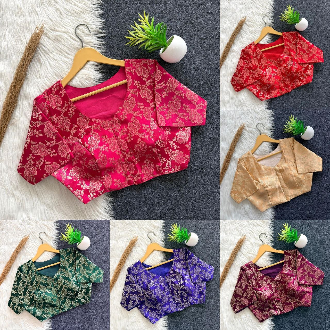 Elegant Banarasi Silk Blouse - Image 2