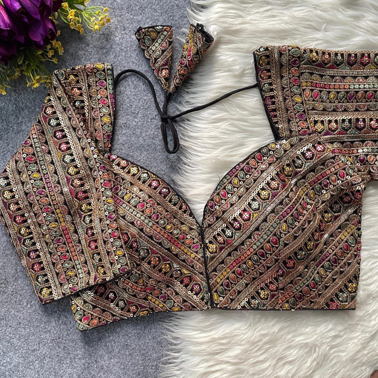 Heavy Fox Georgette Fancy Wedding Partywear Blouse