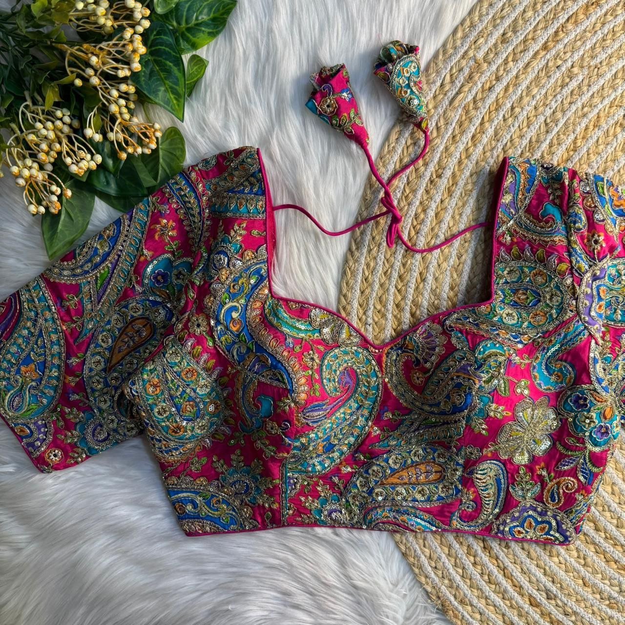 Heavy Position Work Sweetheart Neck Blouse