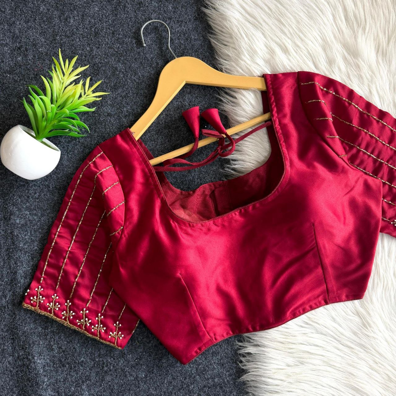 Mintori Silk Bollywood Handwork Blouse - Image 3