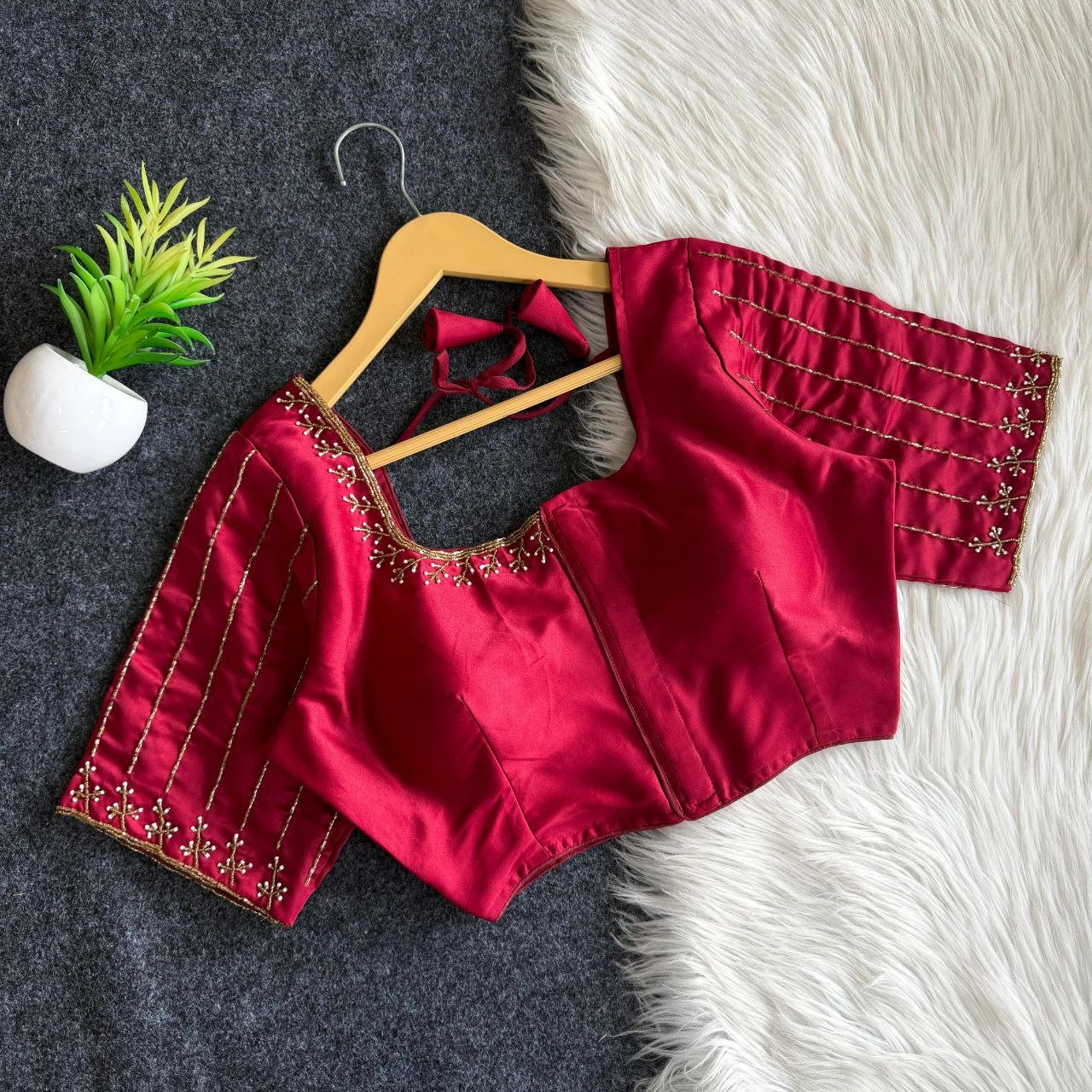 Mintori Silk Bollywood Handwork Blouse