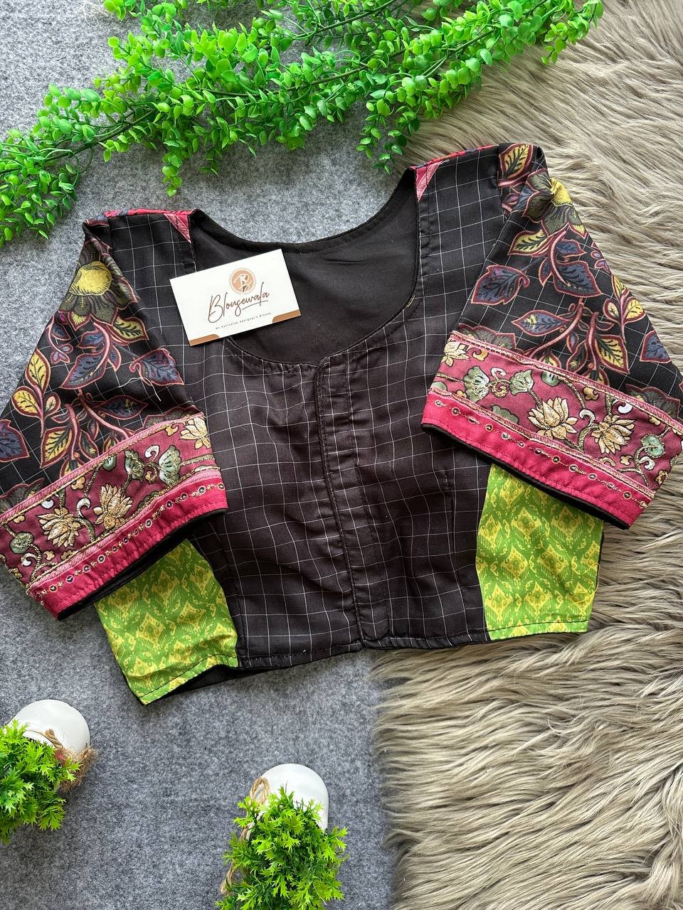 Premium Satin Silk Desginer Blouse - Image 3