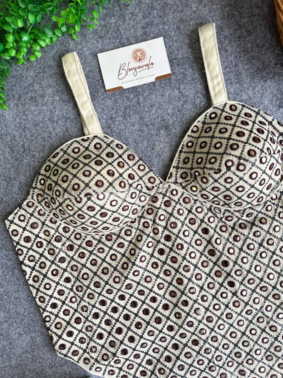Navratri Special Khadi Cotton Corset Luxurious Blouse - Image 3