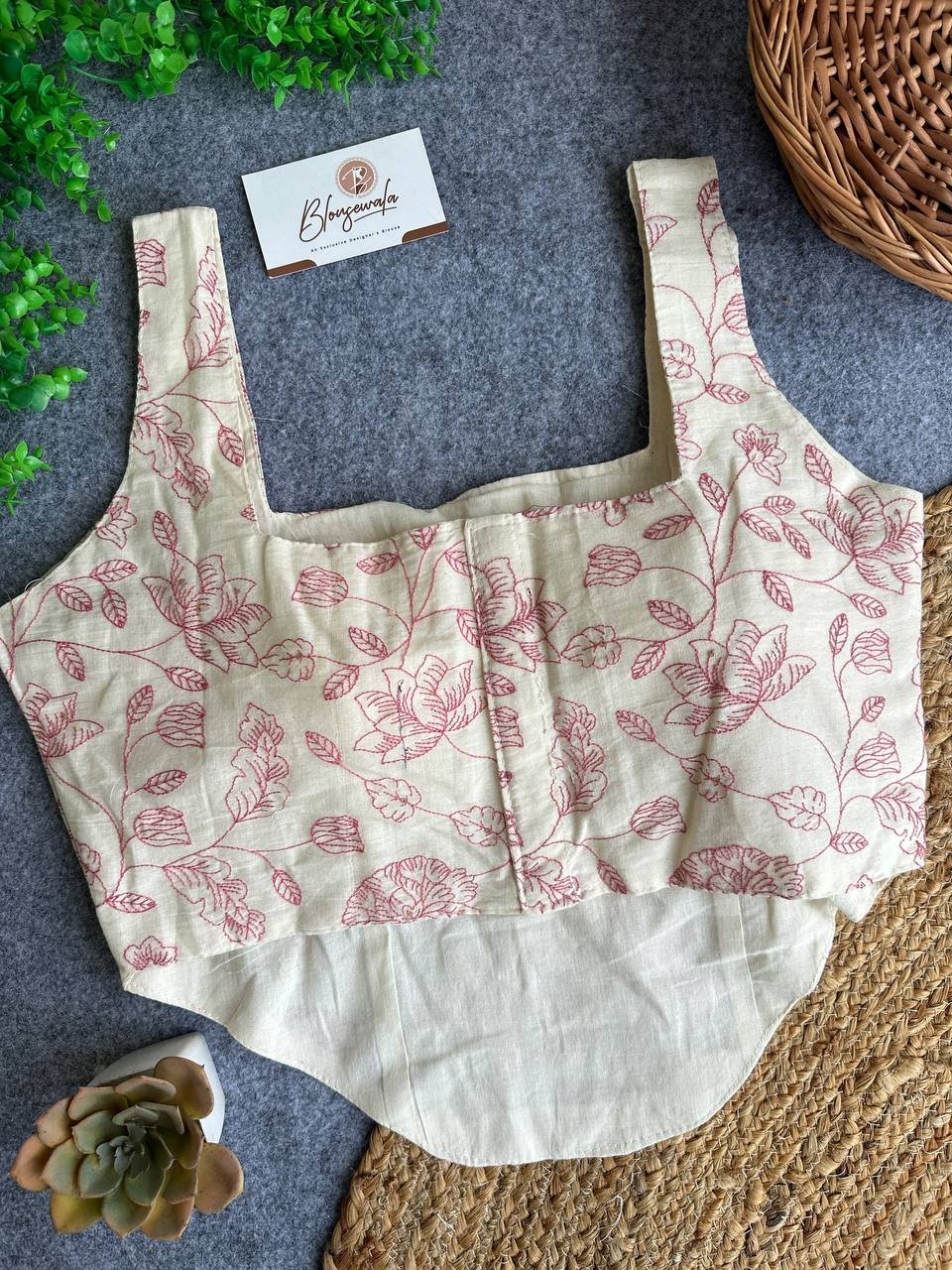 Khadi Cotton Designer Perfect Corset Blouse - Image 2