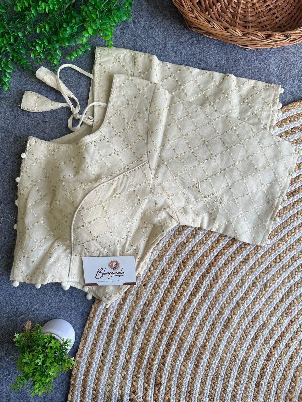 Premium Khadi Cotton Designer Blouses - Image 2