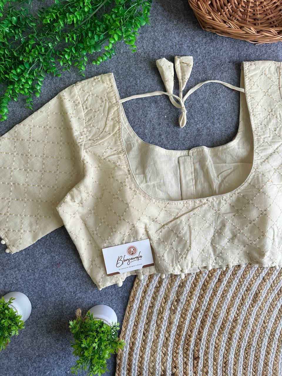 Premium Khadi Cotton Designer Blouses - Image 3