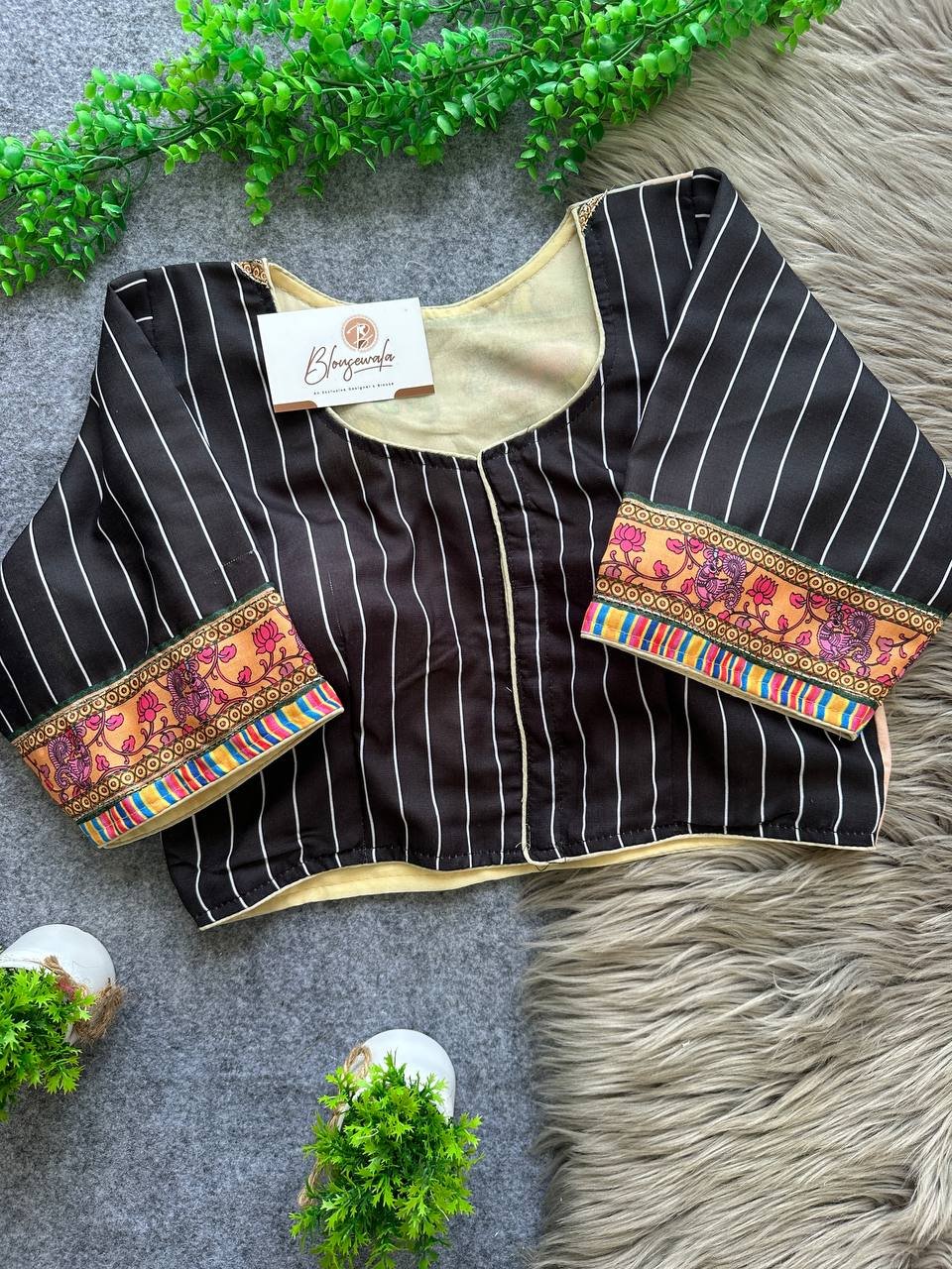 Premium Kalamkari Cotton Blouse - Image 3