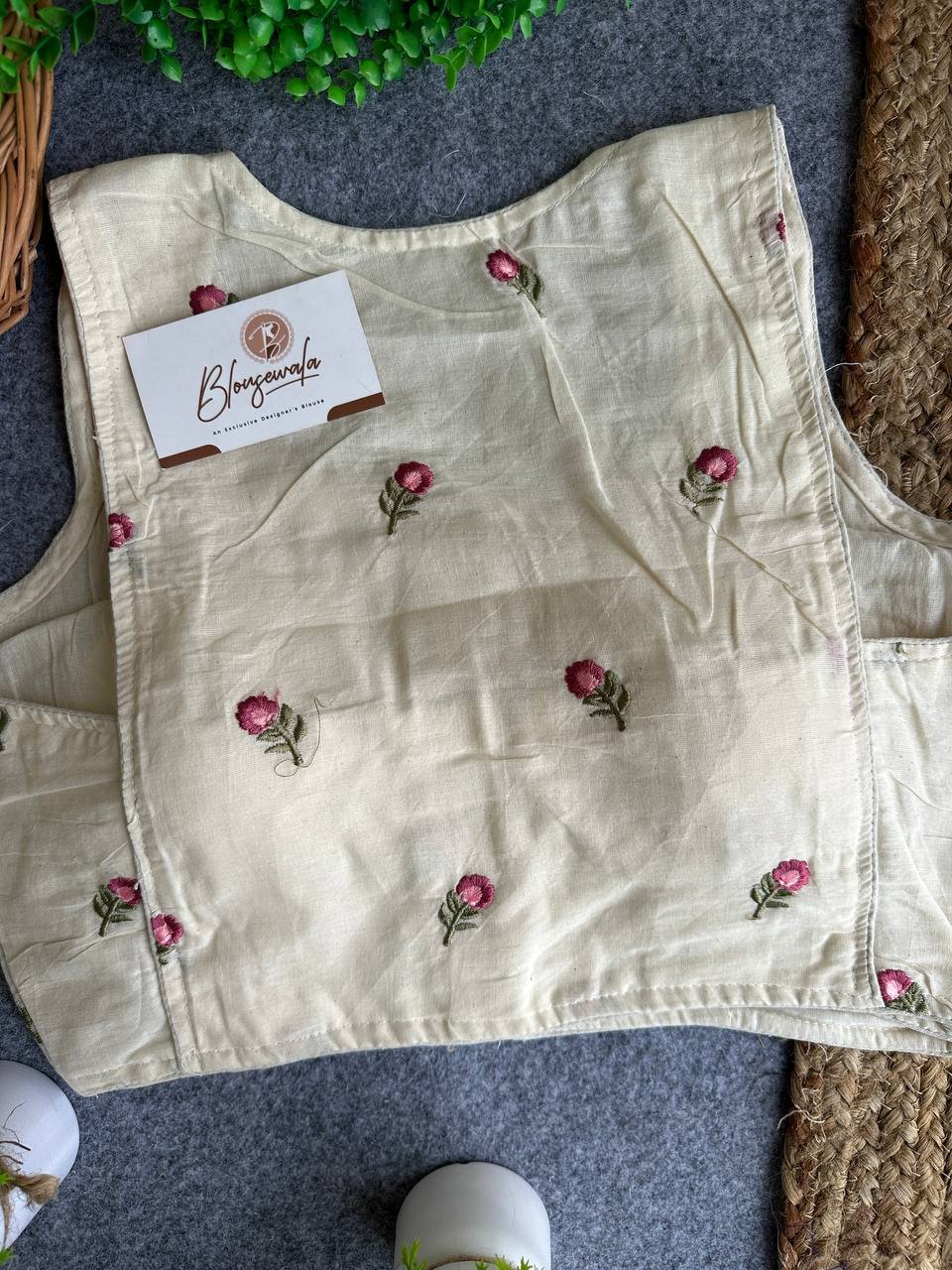 Pure Khadi Cotton Fancy Blouses - Image 2
