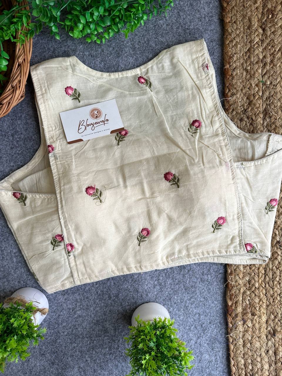 Pure Khadi Cotton Fancy Blouses - Image 3
