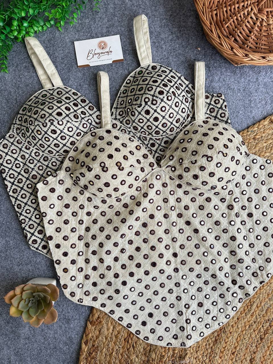 Navratri Special Khadi Cotton Corset Luxurious Blouse - Image 5